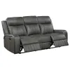 Coaster Fine Furniture 603191 Raelynn - Upholstered Track Arm Motion Sofa - Gray