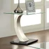 Furniture of America CM4728E Roxo - End Table - Satin Plated / Black