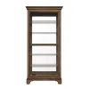 Pulaski Furniture P021768 Pulaski Accents - Sliding Door Curio With Glass Shelves And LED Light - Dark Brown
