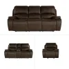 New Classic 20-093-3FP New Classic 20-093-3FP Brookings - 3 Piece P2 Sofa & Loveseat & Recliner With Power Headrest & Footrest - Brown
