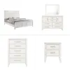 New Classic 00-677W-15C New Classic 00-677W-15C Andover - 6/6 Eastern King 5 Piece Bedroom Set (Bed & Dresser & Mirror & Chest & Nightstand) - White