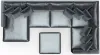 Jackson Furniture Industries 2245/37/31/59/75/12-23 Jackson Furniture Industries 2245/37/31/59/75/12-23 Remington - 5 Piece Modular Sectional (LSF Chaise) And 1 Included Cocktail Ottoman - Slate