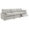 Coaster Fine Furniture 609561P Collins - 3 Piece Upholstered Power Reclining Sofa - Gray