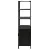 Coaster Fine Furniture 961651 Amherst - 3-Shelf Radio Weave Cane Metal Accent Cabinet - Black