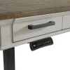 Intercon DK-HO-6028L-RFO-C Drake - Lift Desk - Rustic White / French Oak
