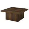 Coaster Fine Furniture 710888 Devar - Square Engineered Wood Cocktail Coffee Table - Dark Pine