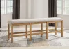 Ashley Furniture D773-09 Havonplane - XL Counter Height Upholstered Dining Bench - Brown