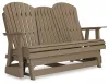 Ashley Furniture P114/835/820(2)/701 Ashley Furniture P114/835/820(2)/701 Hyland Wave - 4 Pc. - Glider Loveseat, 2 Swivel Glider Chairs, Cocktail Table - Driftwood