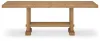 Ashley Furniture D773/32/124(3)/09/60 Havonplane - 9 Pc. - Counter Extension Table, 6 Upholstered Barstools, Bench, Server - Brown