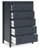 Ashley Furniture EB1528-245 Simmenfort - Five Drawer Chest - Navy Blue