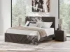 Ashley Furniture B3789/31/36/72/97 Ashley Furniture B3789/31/36/72/97 Prendonea - 4 Pc. - Dresser, Mirror, King Panel Bed - Charcoal
