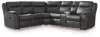 Ashley Furniture PC13001S1 Sultan Meadow - 2-Piece Reclining Sectional - Carbon