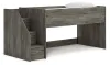 Ashley Furniture B4480B12 Ashley Furniture B4480B12 Frandern - Twin Loft Bed With Left Storage Steps - Gray
