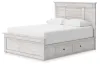 Ashley Furniture PCB1171B7 Makidern - Queen Panel Storage Bed With 2 Under Bed Storage Units - Whitewash