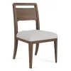 Riverside Furniture 43457 Delia - Wood Back Side Chair (Set of 2) - Nouveau Walnut / Beige