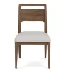 Riverside Furniture 43457 Delia - Wood Back Side Chair (Set of 2) - Nouveau Walnut / Beige