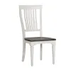 Liberty Furniture 417-C1500S Allyson Park - Slat Back Side Chair - Wirebrushed White / Charcoal