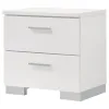 CoasterEssence 203502 Felicity - 2-Drawer Nightstand - White High Gloss