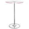 CoasterEssence 122400 Thea - Round Glass Top LED Bistro Bar Table - Chrome