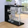CoasterEssence 100165 Prescott - Rectangular Home Wine Table - Black High Gloss