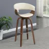 CoasterEssence 100206 Zion - Upholstered Swivel Bar Stool - Walnut And Ecru