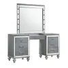 New Classic 02-9698S-VM Valentino - Vanity Table & Mirror - Silver