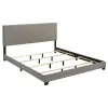 Coaster Fine Furniture 300851KE Dorian - Fabric Upholstered Eastern King Panel Bed - Taupe