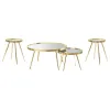 Coaster Fine Furniture 723918-S3 Kaelyn - 4 Piece Round Coffee And End Table Set - Gold