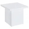 Coaster Fine Furniture 710897 Devar - Square Engineered Wood Side End Table - White High Gloss