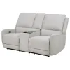 Coaster Fine Furniture 610522P Sylmar - Chenille Upholstered Power Reclining Loveseat - Dove Gray