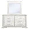 Coaster Fine Furniture 215873M Mckinney - 6-Drawer Bedroom Dresser With Mirror - Vintage White