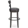 Ashley Furniture D388-230 Caitbrook - Tall UPH Swivel Barstool - Gray