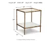 Ashley Furniture A4000442 Ashley Furniture A4000442 Ryandale - Accent Table - Antique Brass Finish