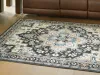 Ashley Furniture R407061 Leningston - 8' x 10' Washable Rug - Black / Cream / Blue