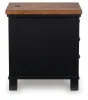 Ashley Furniture T664-7 Wildenauer - Chair Side End Table - Brown / Black