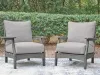 Ashley Furniture PCP803-820 Cove Beach - Lounge Chair With Cushion (Set of 2) - Gray