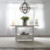 Liberty Furniture 244-DR-5GTS Magnolia Manor - 5 Piece Gathering Table Set - Antique White / Dark Brown