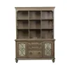 Liberty Furniture 412-HOJ-CHS Simply Elegant - Credenza & Hutch - Heathered Taupe