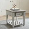 Liberty Furniture 824-OT1020 Heartland - Drawer End Table - Antique White / Tobacco Tops