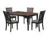 New Classic D4832B-60S-REC Potomac - 5 Piece Rectangle Dining Set (Table & 4 Chairs) - Brown / Black