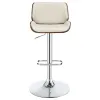 CoasterEssence 130503 Folsom - Upholstered Adjustable Bar Stool - Ecru And Chrome