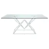 CoasterEssence 109451 Beaufort - Rectangular Glass Top Dining Table - Chrome
