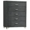 CoasterEveryday 223381KE-S4 Melody - 4 Piece Eastern King Bedroom Set - Gray