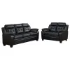 CoasterEveryday 506551-S2 Finley - 2 Piece Upholstered Padded Arm Tufted Sofa Set - Black