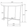 CoasterEssence 723207 Ellison - Round Marble Top Side End Table - White And Gold