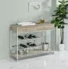 Coaster Fine Furniture 182275 Melrose - 2-Drawer Home Bar Storage With Wine Rack Gray - Gray