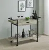 Coaster Fine Furniture 181005 Ventura - 1-Drawer Engineered Wood Bar Cart - Gray Driftwood