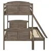 CoasterEveryday 400809 Flynn - Wood Twin Over Full Bunk Bed - Weathered Brown