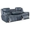 Coaster Fine Furniture 610271-S3 Sloane - 3 Piece Upholstered Reclining Sofa Set - Blue