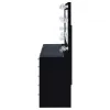 Coaster Fine Furniture 931144 Acena - 7-Drawer Vanity Set With Lighting - Black High Gloss